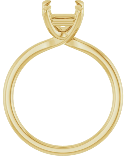 Sužadėtuvių Žiedas 14k yellow gold Emerald 8.5mm x 6.5mm (2)