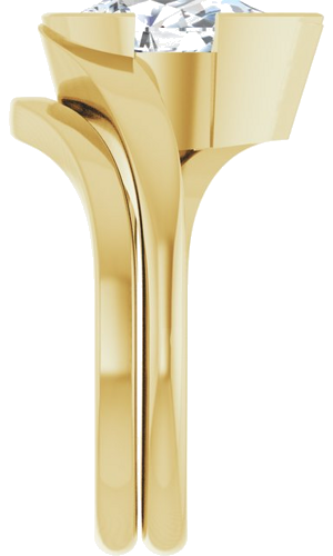 Sužadėtuvių Žiedas „Half-Bezel Solitaire“ 14k yellow gold Pear 11.5mm x 7mm (9)