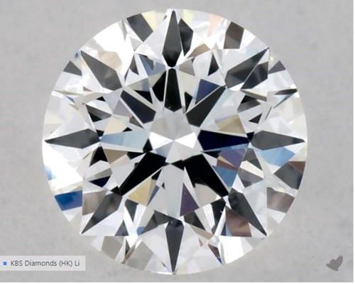 0.5 carat E-VS1 Excellent cut Natūralus Round Deimantas (1)