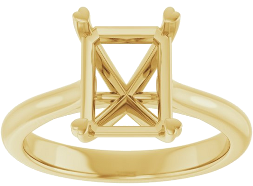 Sužadėtuvių Žiedas „Hearts on Top™“ 14k yellow gold Emerald 9mm x 7mm (3)