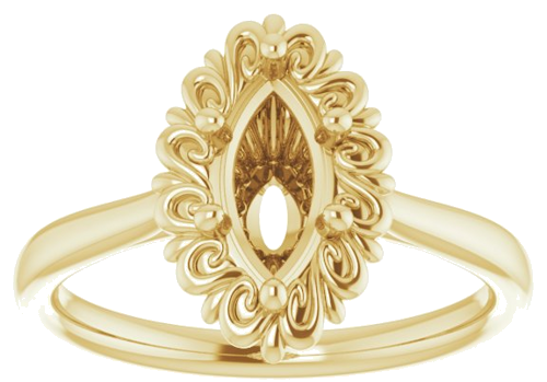 Sužadėtuvių Žiedas „Solitaire“ 14k yellow gold Marquise 9mm x 4.5mm (3)