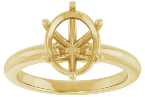 Sužadėtuvių Žiedas 14k yellow gold Oval 10mm x 8mm (3)