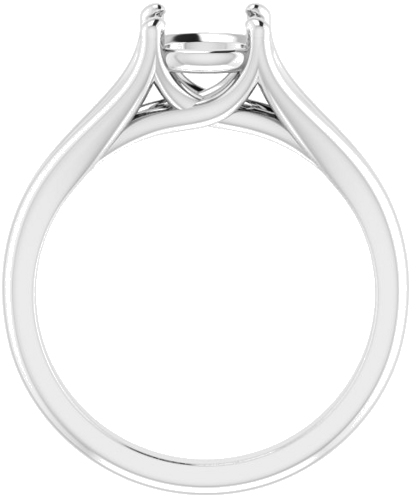 Sužadėtuvių Žiedas „Solitaire“ 14k white gold Round 7mm (2)