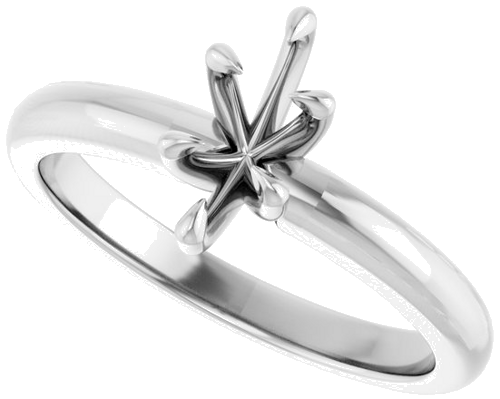 Sužadėtuvių Žiedas „Claw-Prong Solitaire“ 14k white gold Marquise 8mm x 4mm (5)