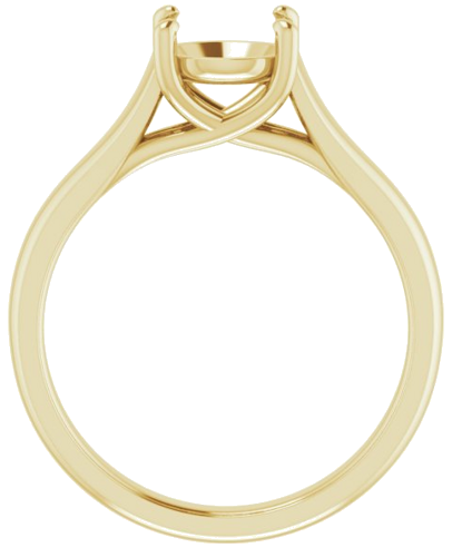 14K Yellow 7 mm Round Solitaire Engagement Ring Mounting (2)