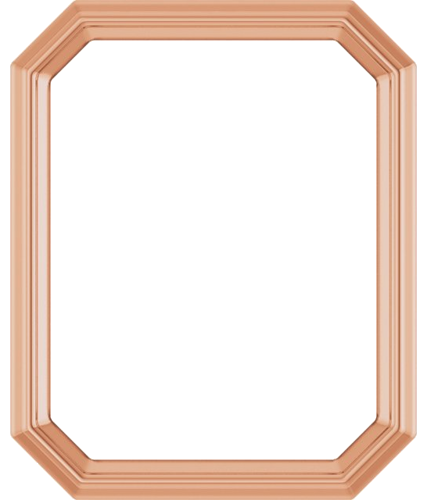 Pakabukas „Solitaire Slide“ 14k rose gold Emerald 9mm x 7mm (1)
