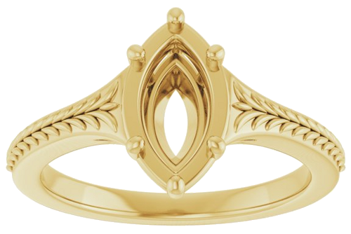 Sužadėtuvių Žiedas „Solitaire“ 14k yellow gold Marquise 9.5mm x 5mm (3)