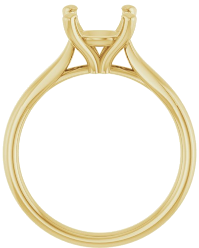 14K Yellow 8.2 mm Round Engagement Ring Mounting (2)