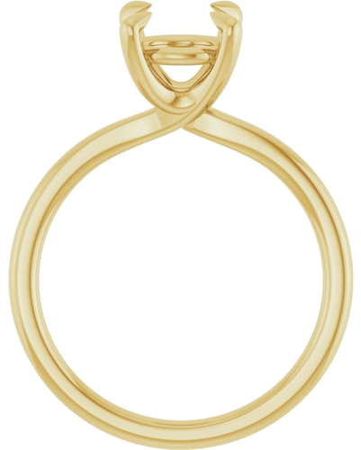 Sužadėtuvių Žiedas 14k yellow gold Round 7.4mm (2)