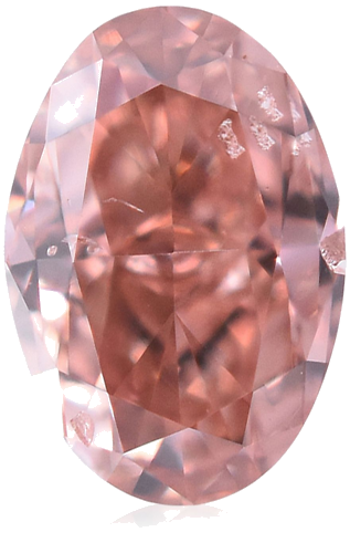 0.21 carat Fancy Intense Orangey Pink-SI2 Natūralus Oval Deimantas (1)