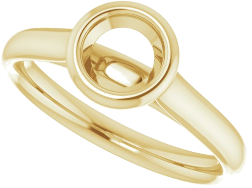 Sužadėtuvių Žiedas „Bezel-Set Solitaire“ 14k yellow gold Round 5.5mm (5)