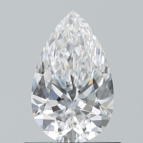 0.7 carat D-VS2 Natūralus Pear Deimantas (1)