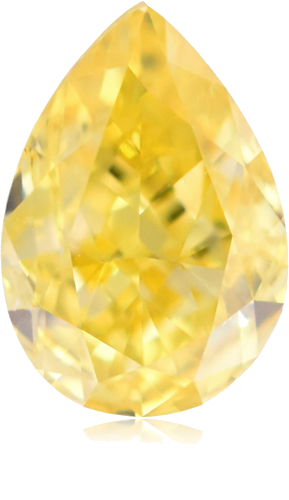 0.45 carat Fancy Vivid  Yellow-VS1 Natūralus Pear Deimantas (1)