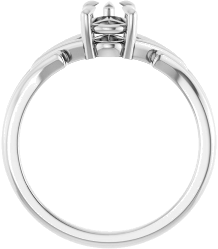 Sužadėtuvių Žiedas „Claw-Prong Solitaire“ 14k white gold Pear 7mm x 5mm (2)