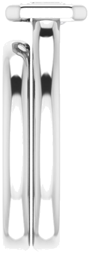 14K White  6x4 mm Emerald Solitaire Engagement Ring Mounting (9)