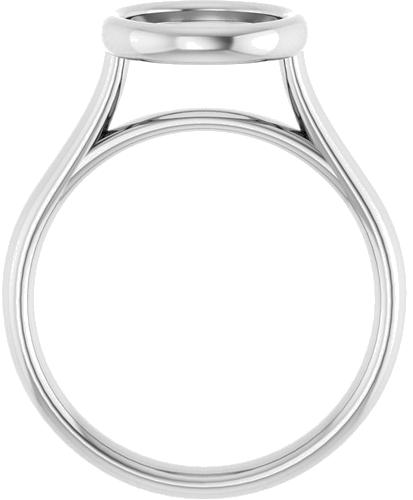 14K White 8.2 mm Round Solitaire Engagement Ring Mounting (2)