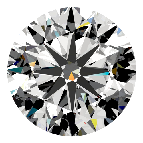 0.5 carat E-VS2 GD cut Natūralus Round Deimantas (1)