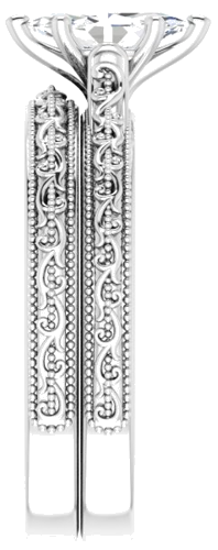 Sužadėtuvių Žiedas „Solitaire“ 585 Baltojo Aukso Marquise 8mm x 4mm (9)