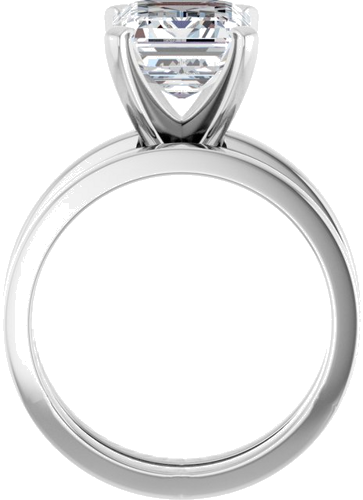 Sužadėtuvių Žiedas „Solitaire“ 14k white gold Emerald 10mm x 8mm (7)