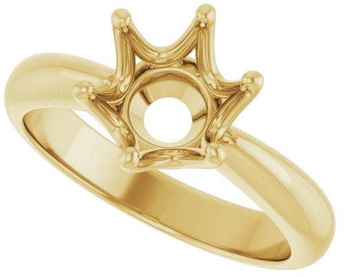 Sužadėtuvių Žiedas „Solitaire Crown-Inspired“ 14k yellow gold Round 8mm (5)