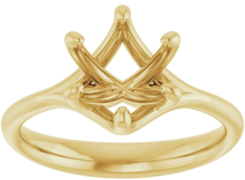 Sužadėtuvių Žiedas „Solitaire“ 585 Geltonojo Aukso Round 8mm (3)