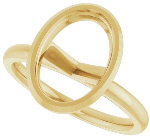 Sužadėtuvių Žiedas „Bezel-Set Solitaire“ 14k yellow gold Oval 11.5mm x 8mm (5)
