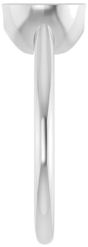 14K White 8 mm Round Solitaire Engagement Ring Mounting (4)