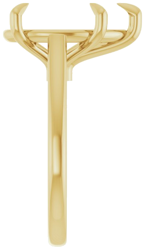 Sužadėtuvių Žiedas „Claw-Pong“ 14k yellow gold Pear 15mm x 10mm (4)
