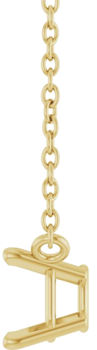 Pakabukas „Solitaire“ 14k yellow gold Square 4.5mm (3)