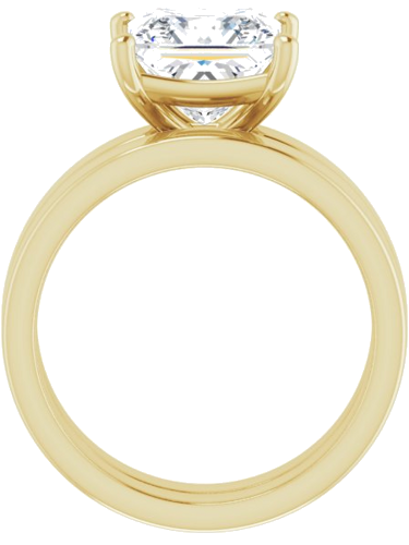 Sužadėtuvių Žiedas „Solitaire“ 14k yellow gold Square 8mm (7)
