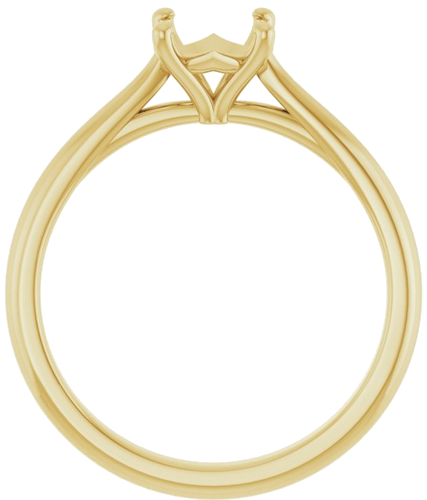 14K Yellow 6.5 mm Round Solitaire Engagement Ring Mounting (2)