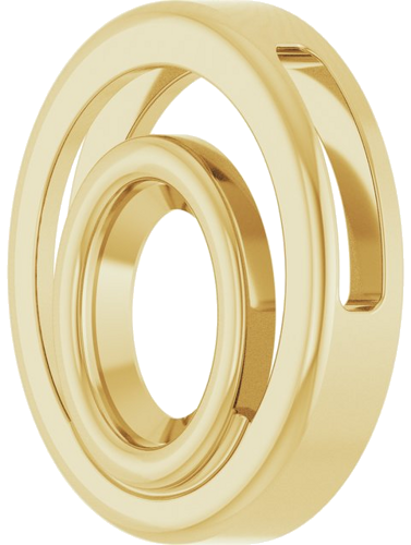 14K Yellow 7x5 mm Oval Solitaire Slide Pendant Mounting (2)