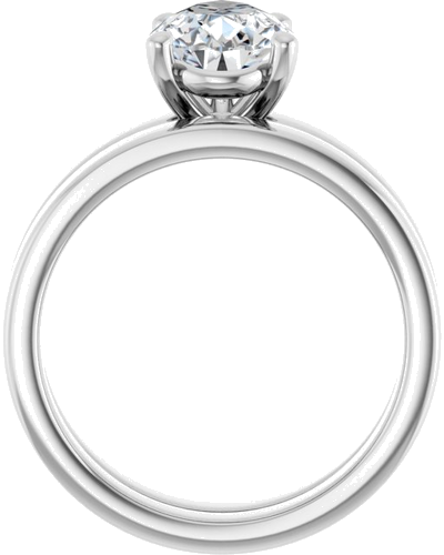 Sužadėtuvių Žiedas „Solitaire“ 14k white gold Pear 10mm x 7mm (7)