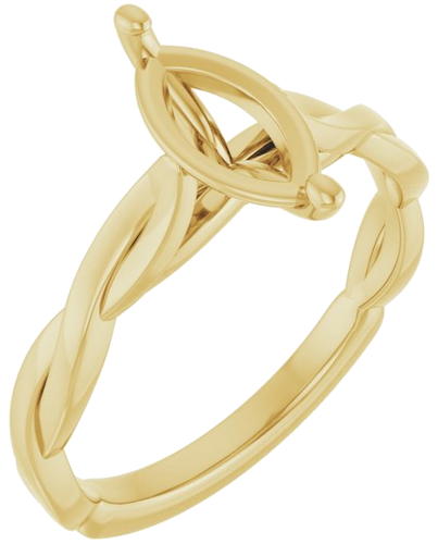 Sužadėtuvių Žiedas „Infinity-Inspired“ 14k yellow gold Marquise 10mm x 5mm (1)