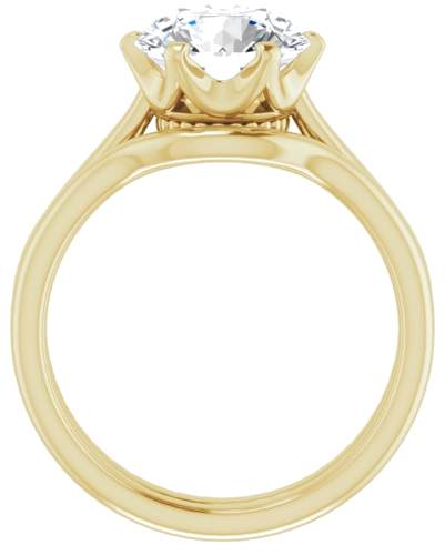 Sužadėtuvių Žiedas „Solitaire“ 14k yellow gold Round 8.8mm (7)