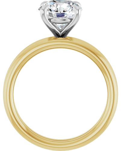 Sužadėtuvių Žiedas „Claw-Prong Solitaire“ 14k yellow/white gold Round 8.2mm (7)
