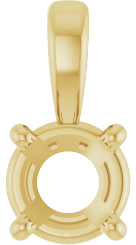 14K Yellow 4.5 mm Round 4-Prong Pendant Mounting (1)