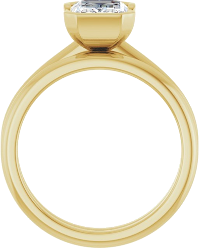 14K Yellow 8 x 6 mm Emerald Engagement Ring Mounting (7)