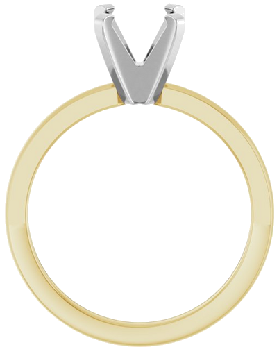 Sužadėtuvių Žiedas „Solitaire“ 14k yellow/white gold Round 7mm (2)