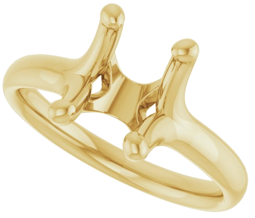 Sužadėtuvių Žiedas „Solitaire“ 14k yellow gold Emerald 8mm x 6mm (5)