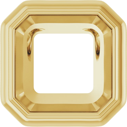 Pakabukas „Bezel-Set Solitaire“ 10k yellow gold Asscher 6mm (1)