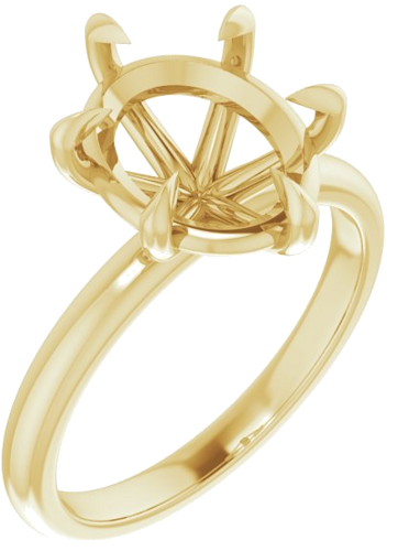 Sužadėtuvių Žiedas „Claw-Prong“ 14k yellow gold Oval 11mm x 9mm (1)
