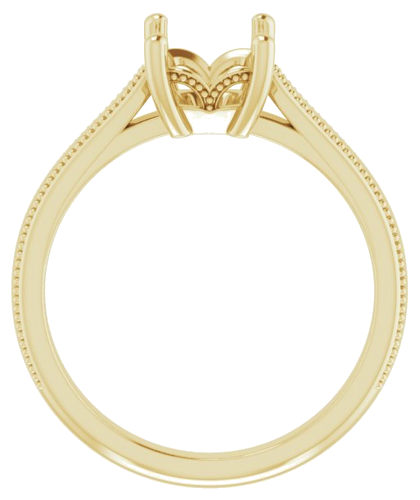 Sužadėtuvių Žiedas „Solitaire“ 14k yellow gold Emerald 8mm x 6mm (2)