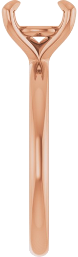 14K Rose  8 mm Round Solitaire Engagement Ring Mounting (4)