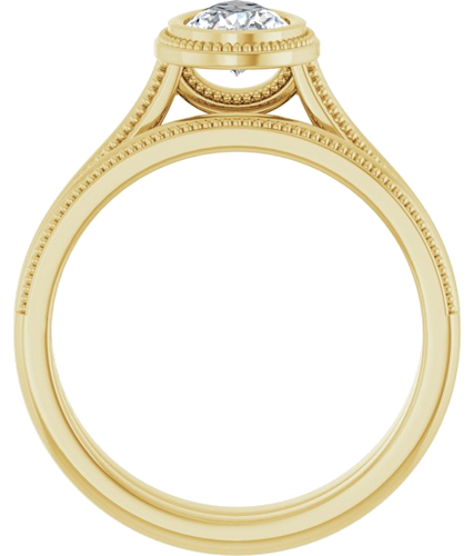 Sužadėtuvių Žiedas „Bezel-Set Solitaire“ 14k yellow gold Pear 8mm x 5mm (7)