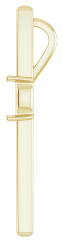 Pakabukas „Solitaire Cross“ 14k yellow gold Emerald 5mm x 3mm (3)