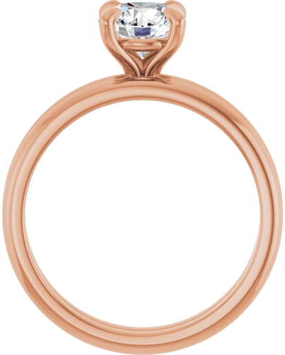 10K Rose  6.5 mm Round Solitaire Engagement Ring Mounting (7)