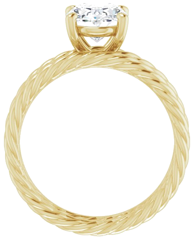 Sužadėtuvių Žiedas „Solitaire“ 585 Geltonojo Aukso Oval 9mm x 7mm (7)