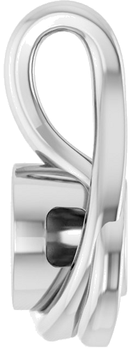 Pakabukas „Solitaire“ 585 Baltojo Aukso Round 4.4mm (3)