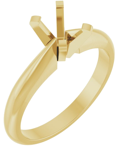 Sužadėtuvių Žiedas „Solitaire“ 14k yellow gold Oval 7mm x 5mm (1)